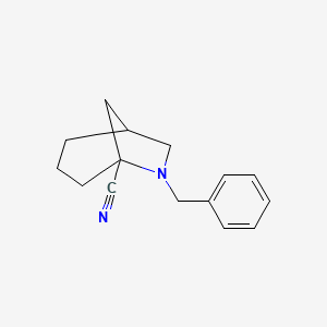 molecular formula C15H18N2 B1413521 6-Benzyl-6-azabicyclo[3.2.1]octane-5-carbonitrile CAS No. 1934530-76-3