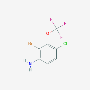 molecular formula C7H4BrClF3NO B1413525 2-Bromo-4-chloro-3-(trifluoromethoxy)aniline CAS No. 1805486-50-3