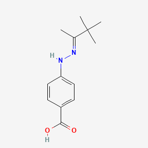 4-[(E)-2-(3,3-dimethylbutan-2-ylidene)hydrazin-1-yl]benzoic acid