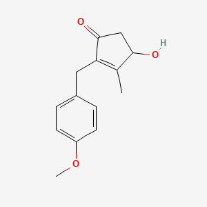 4-Hydroxy-2-[(4-methoxyphenyl)methyl]-3-methylcyclopent-2-en-1-one