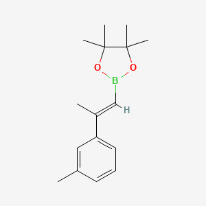 molecular formula C16H23BO2 B14135348 (E)-4,4,5,5-Tetramethyl-2-(2-(m-tolyl)prop-1-en-1-yl)-1,3,2-dioxaborolane 