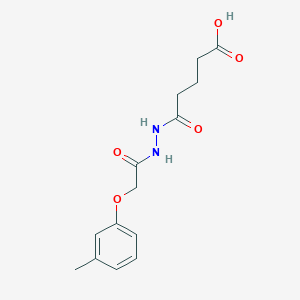 5-{2-[(3-Methylphenoxy)acetyl]hydrazinyl}-5-oxopentanoic acid