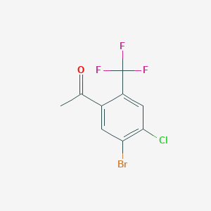 molecular formula C9H5BrClF3O B1413536 5'-Bromo-4'-chloro-2'-(trifluoromethyl)acetophenone CAS No. 1805519-20-3