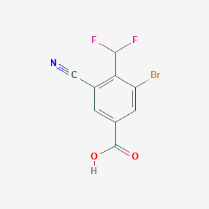 3-Bromo-5-cyano-4-(difluoromethyl)benzoic acid