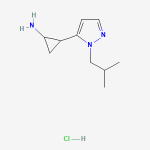 2-[1-(2-methylpropyl)-1H-pyrazol-5-yl]cyclopropan-1-amine hydrochloride