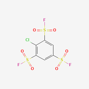 molecular formula C6H2ClF3O6S3 B1413547 2-Chlorobenzene-1,3,5-trisulfonyl trifluoride CAS No. 1342799-69-2