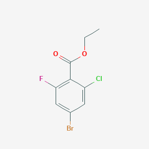 molecular formula C9H7BrClFO2 B1413550 Ethyl 4-bromo-2-chloro-6-fluorobenzoate CAS No. 1807003-10-6