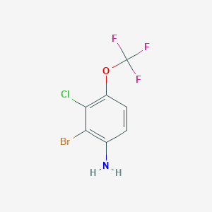 molecular formula C7H4BrClF3NO B1413552 2-Bromo-3-chloro-4-(trifluoromethoxy)aniline CAS No. 1805410-41-6