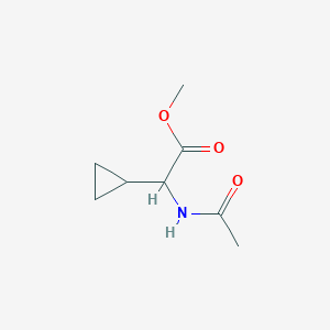 molecular formula C8H13NO3 B1413553 Methyl 2-cyclopropyl-2-acetamidoacetate CAS No. 1862340-70-2