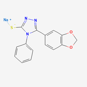 molecular formula C15H10N3NaO2S B1413559 sodium [5-(2H-1,3-benzodioxol-5-yl)-4-phenyl-1,2,4-triazol-3-yl]sulfanide CAS No. 2034155-60-5