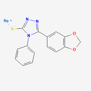 sodium [5-(2H-1,3-benzodioxol-5-yl)-4-phenyl-1,2,4-triazol-3-yl]sulfanide