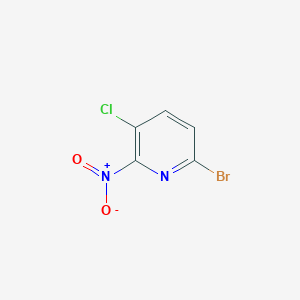 molecular formula C5H2BrClN2O2 B1413562 6-Bromo-3-chloro-2-nitropyridine CAS No. 1805485-96-4