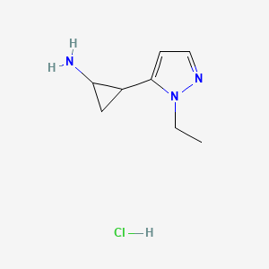 2-(2-Ethylpyrazol-3-yl)cyclopropan-1-amine hydrochloride