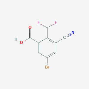 5-Bromo-3-cyano-2-(difluoromethyl)benzoic acid