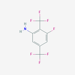 molecular formula C8H4F7N B1413581 2,5-Bis(trifluoromethyl)-3-fluoroaniline CAS No. 1807120-46-2