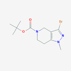 molecular formula C12H18BrN3O2 B1413584 3-Bromo-1-methyl-1,4,6,7-tetrahydro-pyrazolo[4,3-c]pyridine-5-carboxylic acid tert-butyl ester CAS No. 1936429-07-0