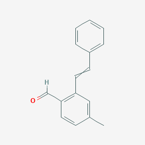 molecular formula C16H14O B1413601 (E)-4-methyl-2-styrylbenzaldehyde CAS No. 120347-58-2