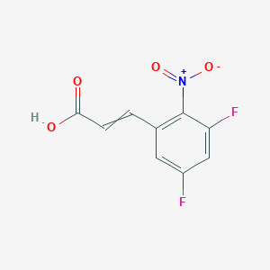 molecular formula C9H5F2NO4 B1413602 3,5-Difluoro-2-nitrocinnamic acid CAS No. 1807411-49-9