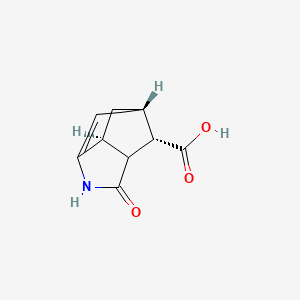 molecular formula C9H9NO3 B1413611 (1S,7S,9S)-5-Oxo-4-azatricyclo[4.2.1.03,7]non-2-ene-9-carboxylic acid CAS No. 1217827-81-0