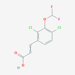molecular formula C10H6Cl2F2O3 B1413617 2,4-Dichloro-3-(difluoromethoxy)cinnamic acid CAS No. 1807439-76-4