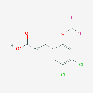 molecular formula C10H6Cl2F2O3 B1413621 4,5-Dichloro-2-(difluoromethoxy)cinnamic acid CAS No. 1807333-85-2