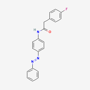 (E)-2-(4-fluorophenyl)-N-(4-(phenyldiazenyl)phenyl)acetamide