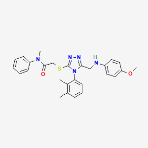 2-{[4-(2,3-dimethylphenyl)-5-{[(4-methoxyphenyl)amino]methyl}-4H-1,2,4-triazol-3-yl]sulfanyl}-N-methyl-N-phenylacetamide