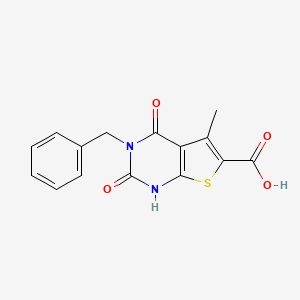 3-Benzyl-2-hydroxy-5-methyl-4-oxo-3,4-dihydrothieno[2,3-d]pyrimidine-6-carboxylic acid