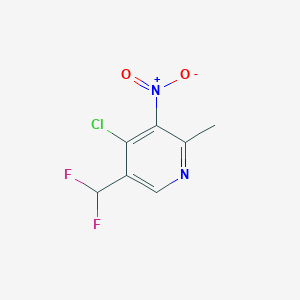 4-Chloro-5-(difluoromethyl)-2-methyl-3-nitropyridine