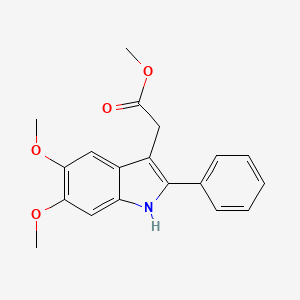 methyl 2-(5,6-dimethoxy-2-phenyl-1H-indol-3-yl)acetate