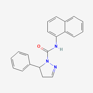 molecular formula C20H17N3O B14136398 N-naphthalen-1-yl-3-phenyl-3,4-dihydropyrazole-2-carboxamide CAS No. 487030-82-0