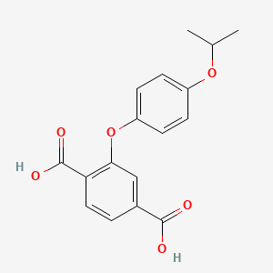 molecular formula C17H16O6 B14136406 2-{4-[(Propan-2-yl)oxy]phenoxy}benzene-1,4-dicarboxylic acid CAS No. 89216-66-0