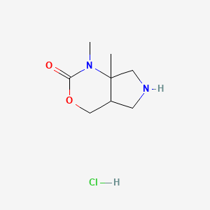 molecular formula C8H15ClN2O2 B1413642 1,7A-Dimethylhexahydropyrrolo[3,4-d][1,3]oxazin-2(1h)-one hydrochloride CAS No. 2108830-94-8