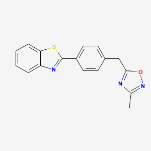 2-{4-[(3-Methyl-1,2,4-oxadiazol-5-yl)methyl]phenyl}-1,3-benzothiazole