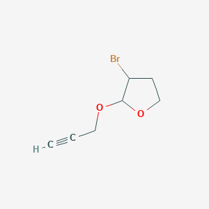 molecular formula C7H9BrO2 B14136475 3-Bromo-2-(2-propynyloxy)tetrahydrofuran CAS No. 445389-46-8