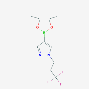 molecular formula C12H18BF3N2O2 B1413649 4-(4,4,5,5-Tetramethyl-[1,3,2]dioxaborolan-2-yl)-1-(3,3,3-trifluoropropyl)-1H-pyrazole CAS No. 1809837-98-6