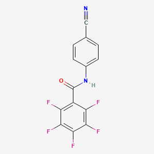 molecular formula C14H5F5N2O B14136505 2,3,4,5,6-Pentafluoro-N-(4-cyanophenyl)benzamide 