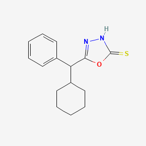 5-[cyclohexyl(phenyl)methyl]-3H-1,3,4-oxadiazole-2-thione