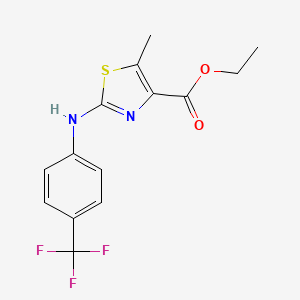 molecular formula C14H13F3N2O2S B1413654 5-甲基-2-(4-三氟甲基苯氨基)-噻唑-4-羧酸乙酯 CAS No. 2197061-93-9