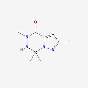 molecular formula C9H14N4O B14136552 Pyrazolo[1,5-d][1,2,4]triazin-4(5H)-one, 6,7-dihydro-2,5,7,7-tetramethyl- CAS No. 89312-10-7