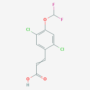 molecular formula C10H6Cl2F2O3 B1413657 2,5-Dichloro-4-(difluoromethoxy)cinnamic acid CAS No. 1807314-14-2