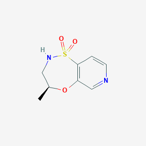 molecular formula C8H10N2O3S B1413658 (4S)-4-Methyl-3,4-dihydro-2H-pyrido[3,4-b][1,4,5]oxathiazepine 1,1-dioxide CAS No. 1799977-57-3