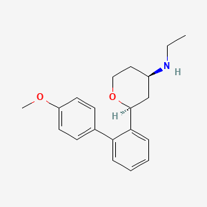 molecular formula C20H25NO2 B1413659 (2S,4R)-N-Ethyl-2-(4'-methoxybiphenyl-2-yl)tetrahydro-2h-pyran-4-amine CAS No. 2173052-46-3