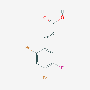 molecular formula C9H5Br2FO2 B1413660 2,4-Dibromo-5-fluorocinnamic acid CAS No. 1807413-31-5