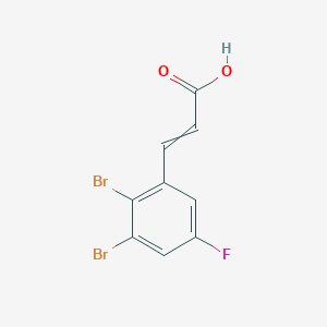 molecular formula C9H5Br2FO2 B1413661 3-(2,3-Dibromo-5-fluorophenyl)prop-2-enoic acid CAS No. 1807411-37-5