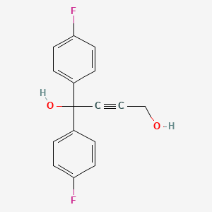 molecular formula C16H12F2O2 B14136617 1,1-Bis(4-fluorophenyl)but-2-yne-1,4-diol CAS No. 6037-43-0