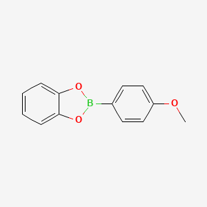 molecular formula C13H11BO3 B14136624 2-(4-Methoxyphenyl)-1,3,2-benzodioxaborole 