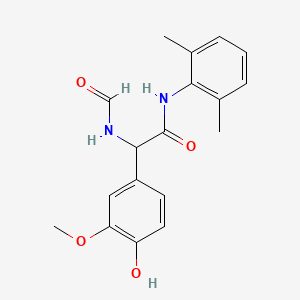 molecular formula C18H20N2O4 B14136625 N-(2,6-dimethylphenyl)-2-formamido-2-(4-hydroxy-3-methoxyphenyl)acetamide CAS No. 302326-06-3