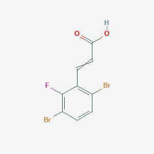 molecular formula C9H5Br2FO2 B1413663 3,6-Dibromo-2-fluorocinnamic acid CAS No. 1807322-51-5