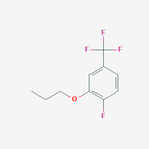 molecular formula C10H10F4O B14136643 1-Fluoro-2-propoxy-4-(trifluoromethyl)benzene CAS No. 866615-10-3